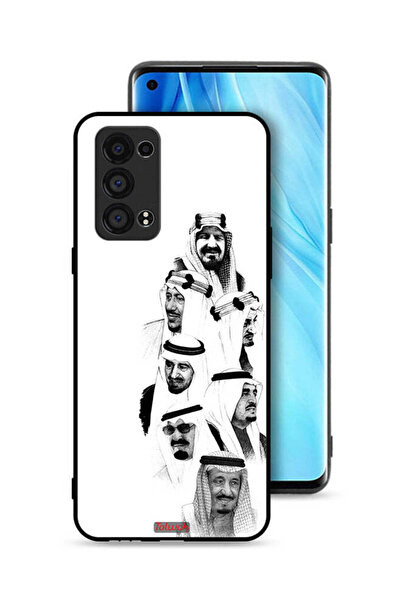 Tolwak غطاء حماية لهاتف أوبو رينو 6 برو بلس 5G - فن ملوك السعودية - أبيض وأسود