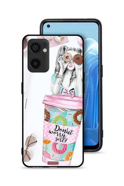Tolwak Oppo Reno7 SE 5G Protective Case Cover Donut Worry Girl