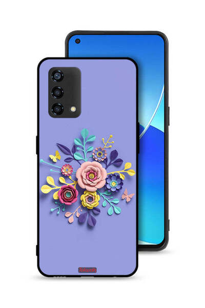 Tolwak غطاء حماية لهاتف Oppo Reno6 Lite - تصميم زهور