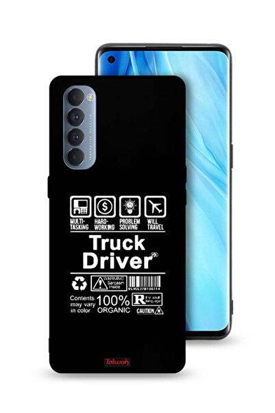 Tolwak غطاء حماية لهاتف Oppo Reno4 Pro 4G، ملصق سائق شاحنة