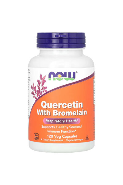Now Foods Supplements, Quercetin with Bromelain, Balanced Immune System*, 120...