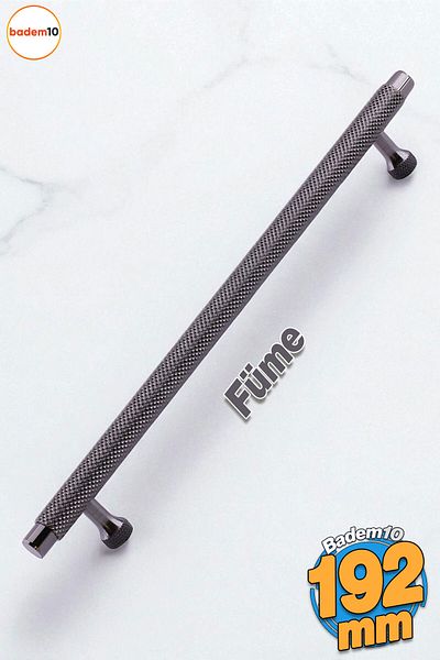 Badem10 Mâner Martin din metal afumat 192 mm Sertar de mobilier Dulap de bucătărie Dulap Mânere moderne pentru uși Model