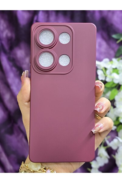 Magic Ring Redmi Note 13 Pro 4g Uyumlu İçi Kadife Bordo Telefon Kılıfı