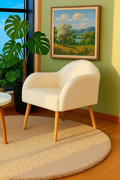 BEYLERBEYİ Tekli berjer peluş kumaş, anne emzirme koltuğu, dinlenme koltuğu, oturma odası tekli koltuk,