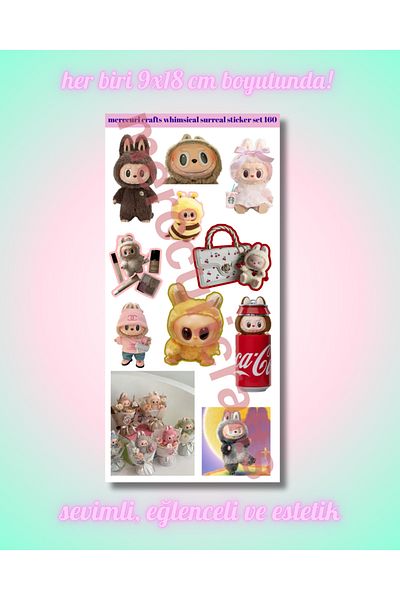 merccuri crafts Labubu Aesthetic Sticker Set (30+Pcs) - Sticker for Notebook Agenda, Laptop, Scrapbooking