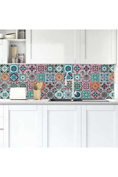 Rabadon Mutfak Tezgah Arası Kaplama Mermer Desenli Yapışkanlı Folyo Fayans Kaplama Sticker 60cm X 100cm