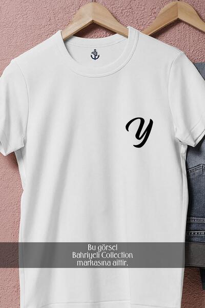 Bahriyeli Collection Μπλουζάκι Unisex με σχέδιο τσέπης με γράμματα oversized Y
