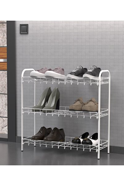 EVA METAL TASARIM Ayakkabılık Metal Ayakkabılık Ayakkabı Rafı Ayakkabı Düzenleyici Raf Ayakkabılık 3 Katlı