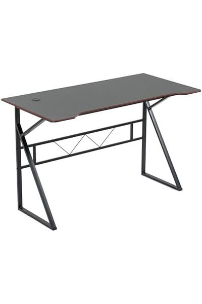 AGD Computer Desk Gaming Desk Computer Workstation Home Office K Shaped Desk 100 * 48 * 75cm Black