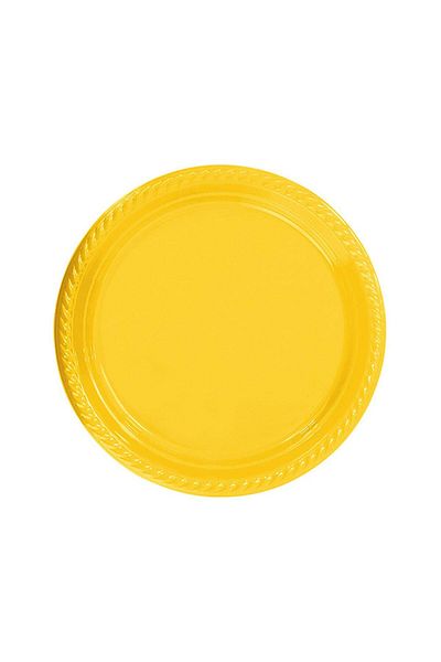 SELANİKLİ Party Plate Plastic Sari Pk 25 Li Round 22 cm