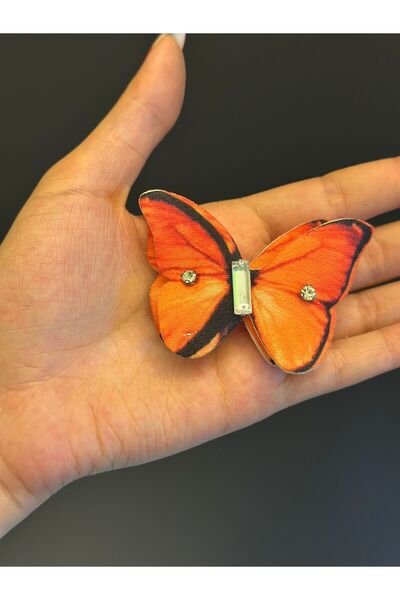 Gönülden Tasarım ARMATURA BUTTERFLY PORTOCALIE CU PĂLĂRIE 3 DIMENSIUNI 8X6 CM