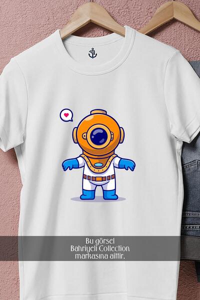 Bahriyeli Collection oversized Horon Tepen Mini Diver - Unisex T-Shirt με σχέδιο κατάδυσης