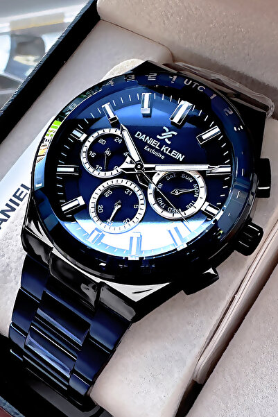 Daniel Klein Exclusive Gift Men's Wristwatch Waterproof Silver Color Steel Ba...