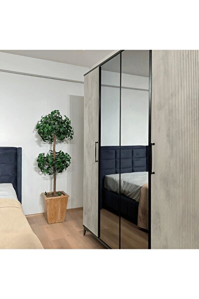 arionkids Poyraz Dolap 4 Kapaklı | %100 MDF | REHAU Kapaklı | Ağaç Ayaklı