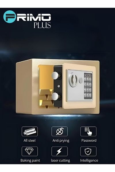Primo Plus Compact Electronic Safe with Dual Locking System 27X22x23 cm