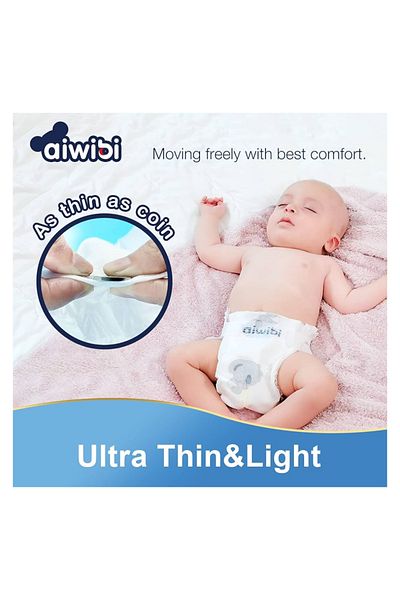 Aiwibi Diapers Premium Ultra-Soft and Absorption, Hypoallergenic and Leak-Proof (X-Large, 48, count)