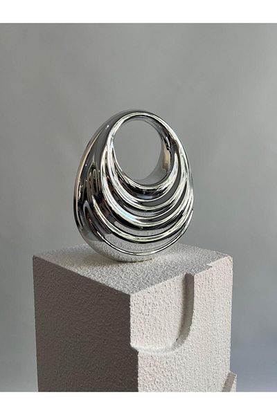 Mia Collection Βραδινό φόρεμα Forza Μοντέλο Τσάντα αρραβώνων Ασημί