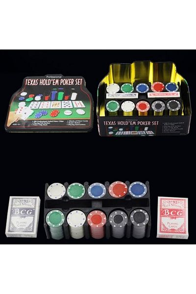Wolawood Professional Poker Set 200 Chips Luxury Metal Boxed Casino Vip Game Team with Custom Playing Cards