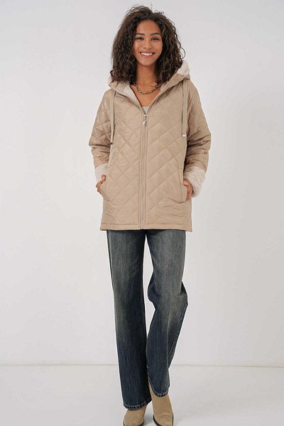 GABRİA Gabria Quilted Fur Coat