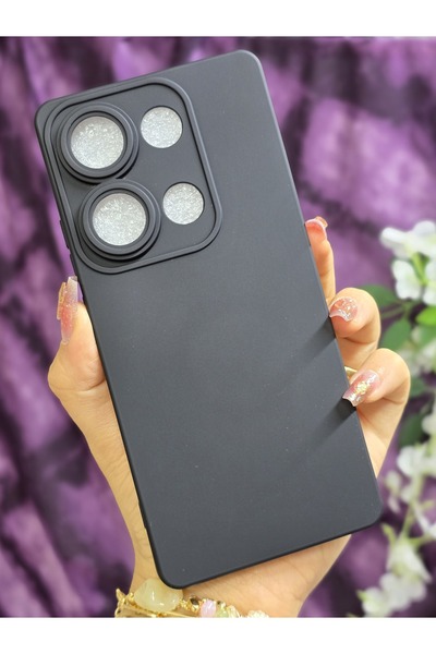 Magic Ring Redmi Note 13 Pro 4g Uyumlu İçi Kadife Siyah Telefon Kılıfı