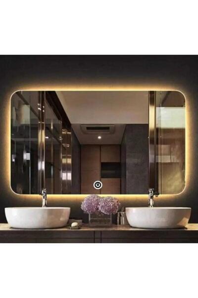 Rose Tasarım 80*60 Dikdörtgen Ledli Ayna Banyo Aynası Ledli Ayna Banyo Aynası