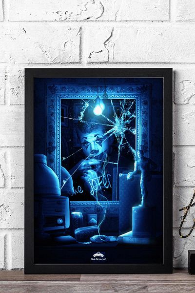 Saturn Nikola Jokic Joker Framed Painting - Basketball Nba Poster Painting