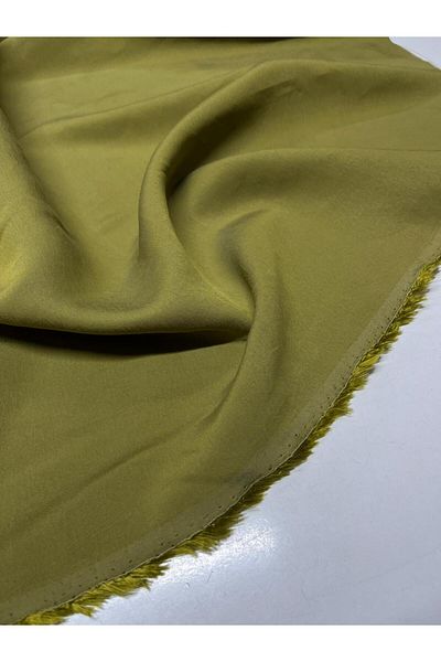 Kumaş sever Oil Green Stonewashed Cupra Fabric Double Width 150 cm Dress, Skirt, Blouse, Shirt, Jacket, Trousers, Clothing