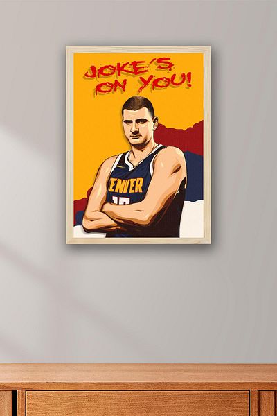 Saturn Pictură înrămată Nikola Jokic - Pictură poster NBA de baschet