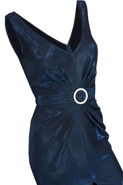 Atelier Anca Socolovschi Women's dress, long, blue lurex