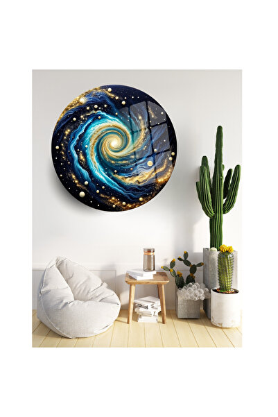 Glit Glass Cam Tablo: Uzay Spiralinin Büyüleyici Dansı