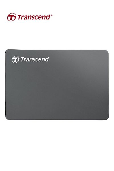 Transcend Extra Slim StoreJet 25C3N 1TB External Portable Hard Drive | TS1TSJ25C3N | Aluminium