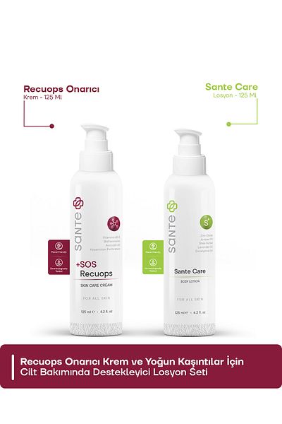 SantePlus Plus Sante Care Skin Lotion and Recuops +Sos Repair Cream Set (Scabies and Itching)