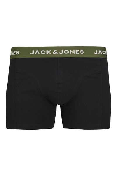 Jack & Jones J&J Jachenry Scull Ανδρικό πακέτο μπόξερ 3 τεμαχίων με πολύχρωμο λογότυπο μαύρο κόκκινο μείγμα