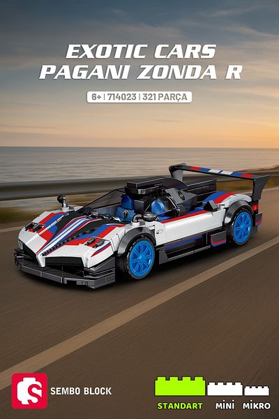 Sembo Block Pagani Zonda R Building Block Set 321 Pieces
