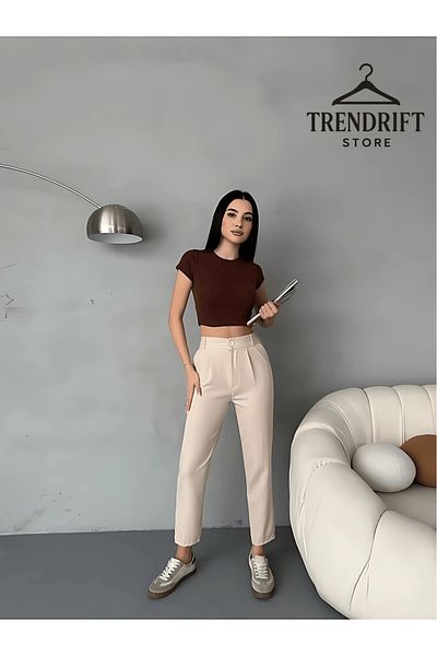 Rift Jeans Carrot Leg High Waist Elastic Women's Trousers