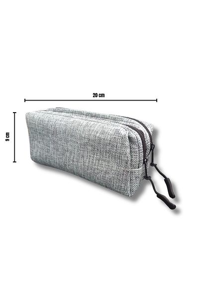 uzaktangelir Quality Affordable 2 Compartment Gray Patterned Pen Holder