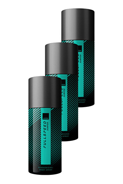 AVON Full Speed Surfer Erkek Sprey Deodorant 150ml Üçlü Paket