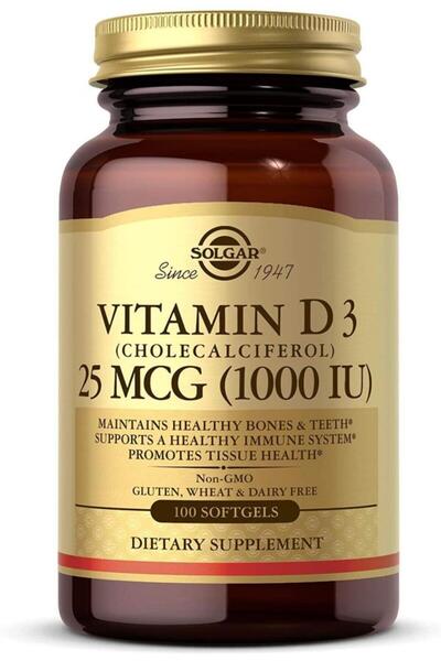 Solgar Vitamin B12 1000 Mcg 100 Kapsül Vitamin D3 Kolekalsiferol 1000li Softgels