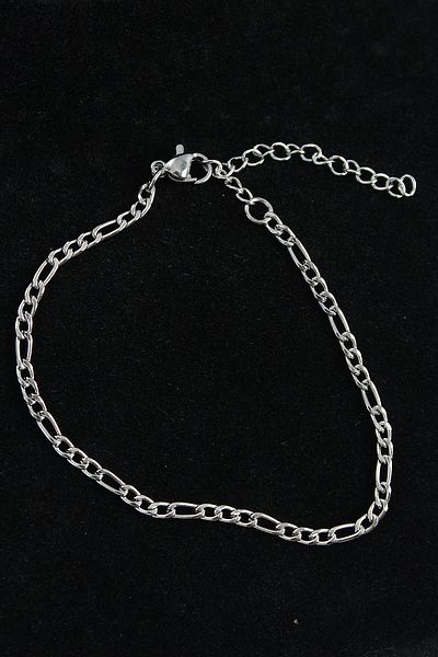 callerrons accessories Figaro Model Silver Color Men's Bracelet - Ebj250705W36416
