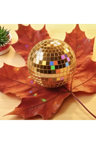 ÇİLEKHOMEAVM Disko Topu 12 Cm - El Yapımı Yüksek Kalite - Ev Dekorasyon GOLD ...