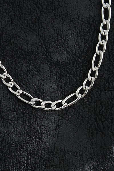 Clariss 316L Steel Thick Figaro Chain Model Silver Color Men's Necklace