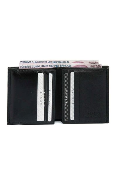 Tergan S1Ce00001517-A97 Leather Men's Wallet - Black