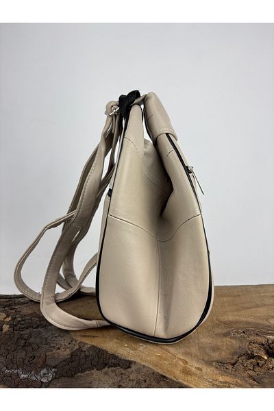 özdemirler deri Genuine Leather Small Monkey Bag, Women's Backpack, Shoulder Bag