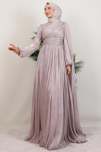 GİYZAMİLA Paris Evening Dress Beige