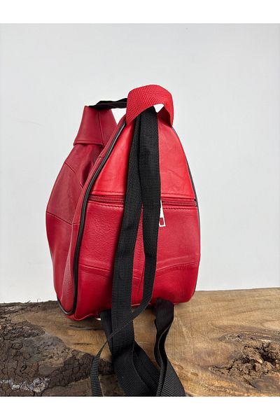 özdemirler deri Genuine Leather Small Monkey Bag, Women's Backpack, Shoulder Bag