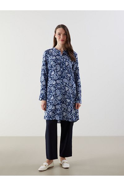 LC Waikiki Judge Collar Patterned Women's Tunic