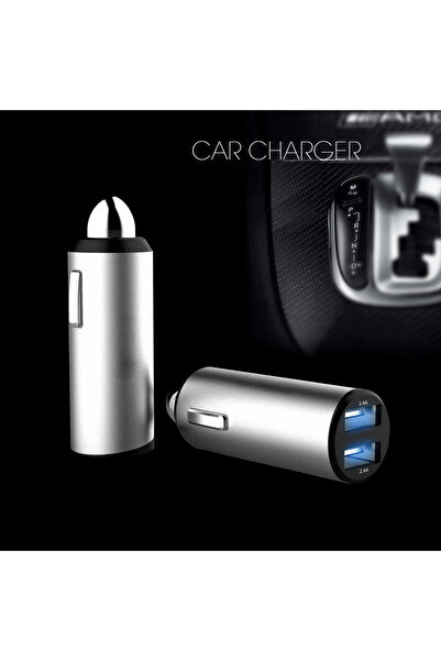 Platinet Car charger 44804, 12-24V DC, 5V 2xUSB 4.8 A, short circuit protection, metal body