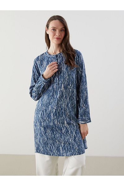 LC Waikiki Judge Collar Patterned Women's Tunic