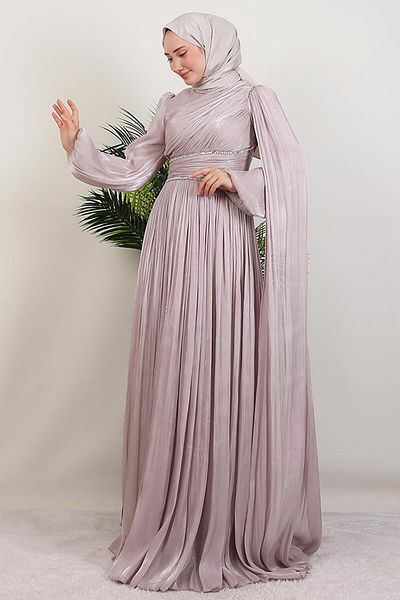 GİYZAMİLA Paris Evening Dress Beige