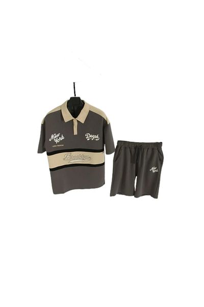 ALANAQA Boys' oversized unisex shorts set, ages 6-16 years